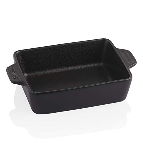 Sweejar Ceramic Baking Dish (Black / Rectangle 6.5 x 4.9IN)