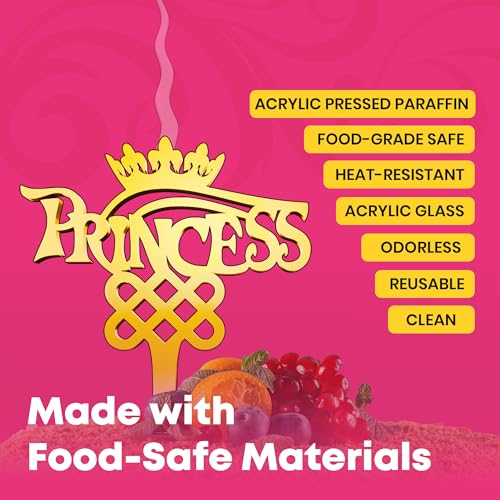 Princess Reusable Gold Romantic Cake Candle (Princess)
