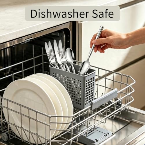 Silverware Set Stainless Steel Flatware Set 30 Pieces Cutlery Set Bamboo Handle Mirror Finished for Home Kitchen Restaurant Hotel Cutlery Set Service for 6 (Silver / 30 pcs)