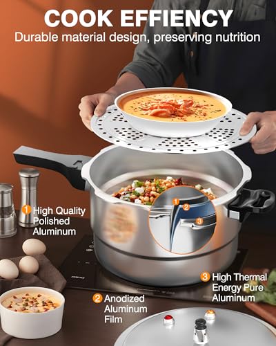 4QT Aluminum Pressure Cooker w (4 Quarts)