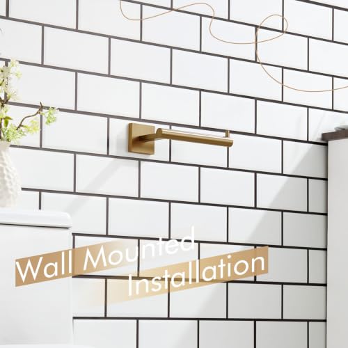 Toilet Paper Holder Champagne Bronze Toilet Roll Holder Hold Mega Rolls Kitchen Bathroom Tissue Paper Dispenser Stainless Steel (Champagne Bronze / Horizontal)