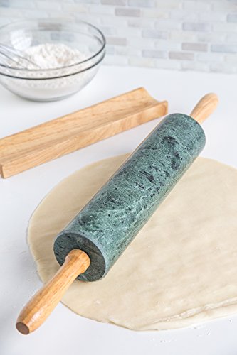 Marble Rolling Pin and Base (Green)