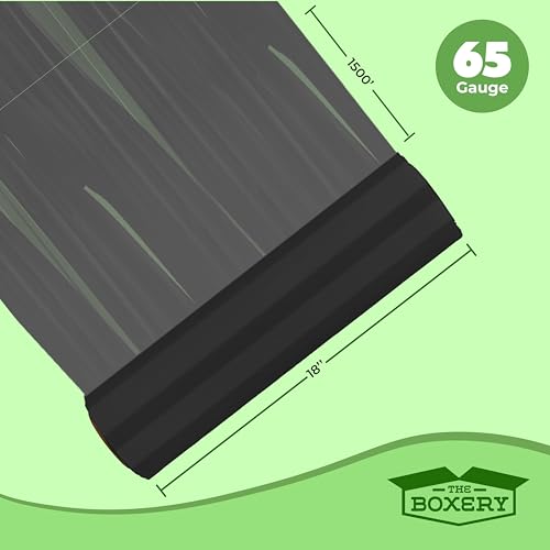 18''X1500' Per Roll Stretch Wrap (Black / 18''x1500' - Black - Industrial Grade)