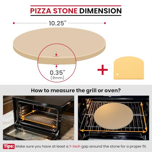 Pizza Stone for Oven & Grill (10.25" Dia)