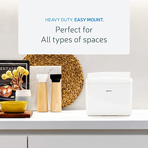 EZ Pull Countertop MULTIFOLD Paper Towel Dispenser for Kitchen (Pearl White)