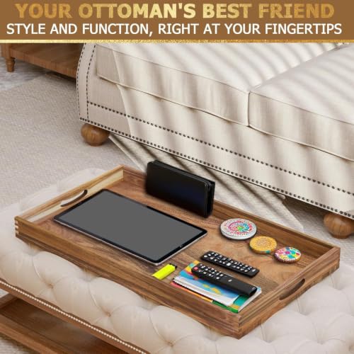 Extra Large Ottoman Tray (32" x 18" x 2.6" / Brown)