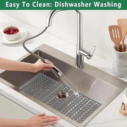 Sink Protectors for Kitchen Mat (30"x 16" Rear Drain)