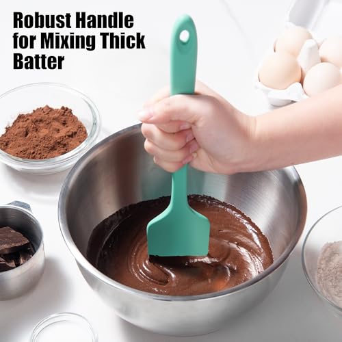 600°F Heat Resistant Silicone Spatula Scrapers (Set of 4 / Multicolor 7)