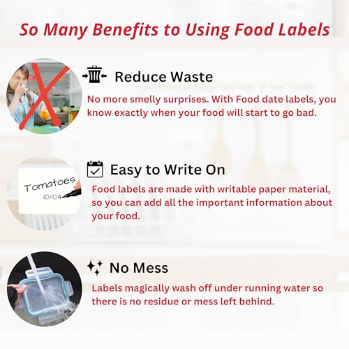 2x3 Dissolvable Food Labels (White / 500 Count)