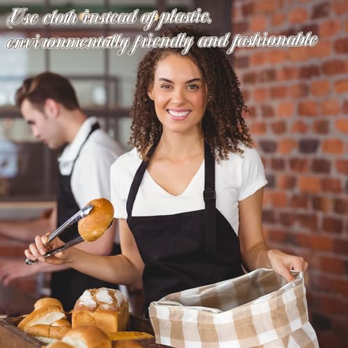 2 Pcs Linen Bread Bags Homemade 13x17 Inches (Classic Style)