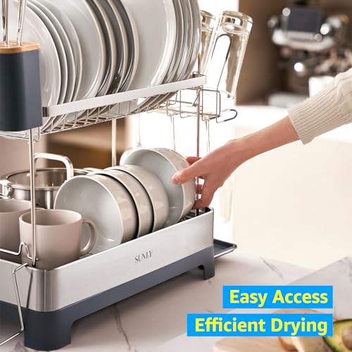 Large Dish Drying Rack (Gray)