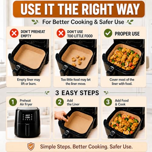 10 Inch Air Fryer Liners Disposable (10in)