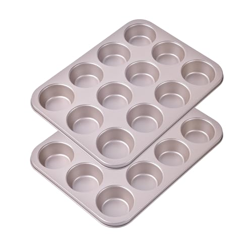 Nonstick 12 Cup Muffin Pan (12 Cavity Muffin Pan 2Pcs)
