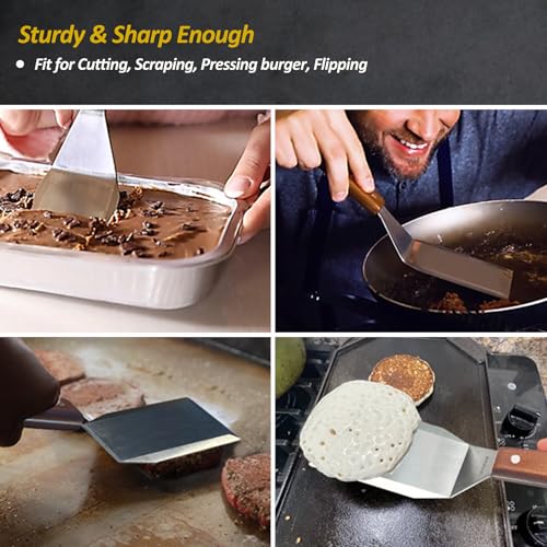 Stainless Steel Spatula Set (3" x 8", 5" x 6", 3" x 5")