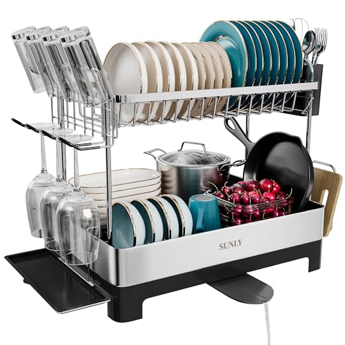 2 Tier Dish Drying Rack (Black)