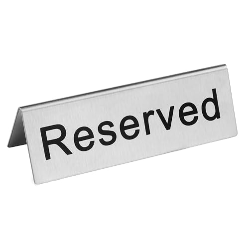 Stainless Steel Table Tent Sign (4 x 1.5-Inch (Set of 6))