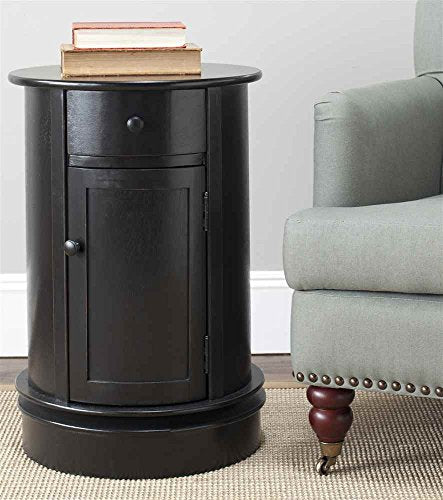 Tabitha Wood Side Table (Distressed Black)