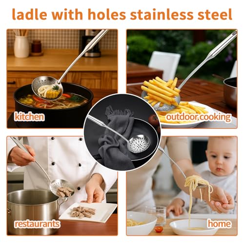 Skimmer Slotted Spoons for Cooking Frying (L)