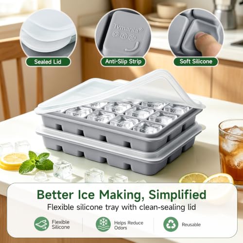 Ice Cube Trays Set of 2 (Snow Gray)