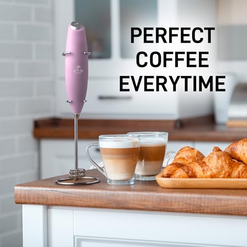Powerful Double Whisk Milk Frother Handheld (Amazing Pink / OG Frother)