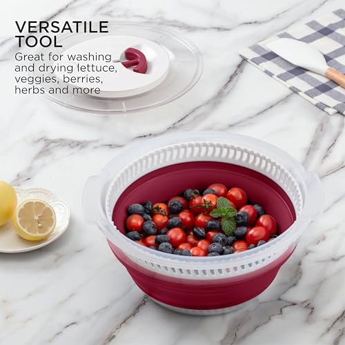 Collapsible Salad Spinner (Rose)