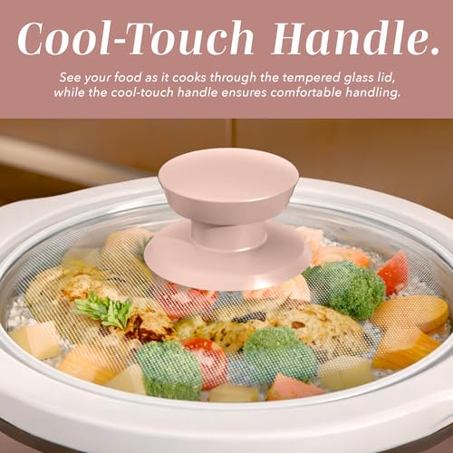 2QT Mini Electric Round Slow Cooker (Dusty Rose / 2 Quarts)