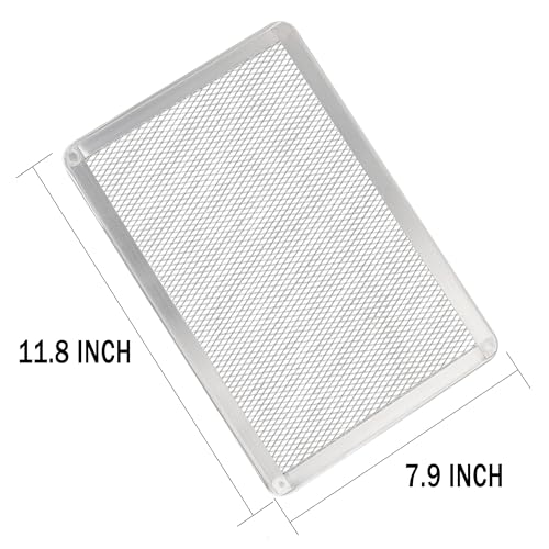 Pizza Screen 8 x 12 Inch 2 Pack Rectangular Aluminum Pizza Pan Restaurant (8×12 inch Pizza Screen)