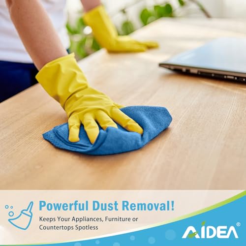 Microfiber Cleaning Cloth (Blue/Yellow / 12"×12")