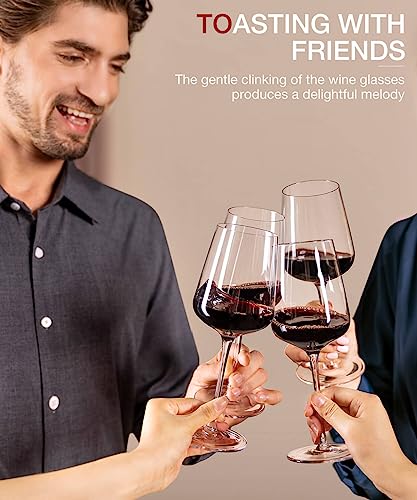 Red Wine Glasses Set of 4 (Modern)