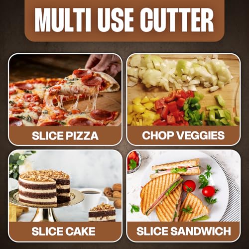 12 Inch Pizza Cutter Rocker Blade with Protective Cover (V2 - 12 inch pizza cutter)