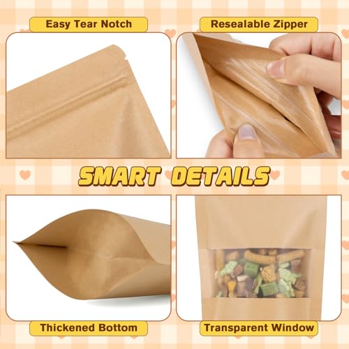 50 Pack Treat Bags (Yellow / 7.1x10.2in (18x26cm))