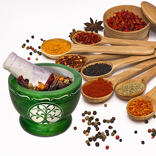 Mortar and Pestle (Green Tree of Life)