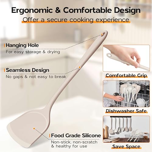 Kitchen Utensils Set (2 Mixed Color (Khaki/ White))