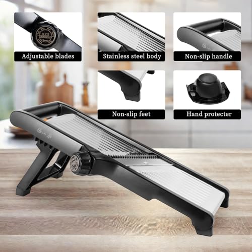 5‑in‑1 Adjustable Mandoline Slicer (Black)
