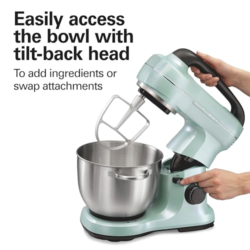 4 Qt Electric Stand Mixer With 7 Speeds (Aqua / 4 Quarts)