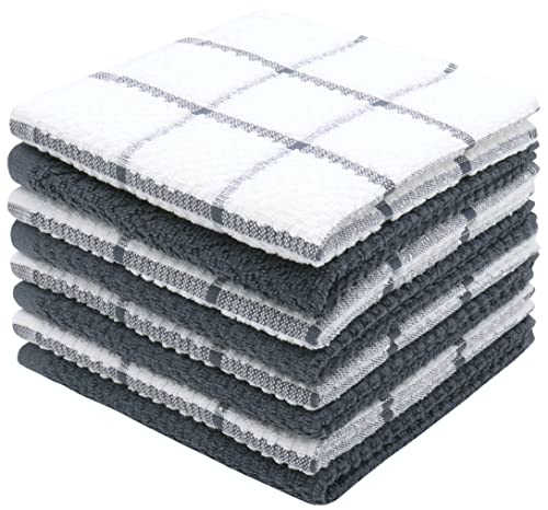 Cotton Dish Towels For Kitchen (Grey Multi)