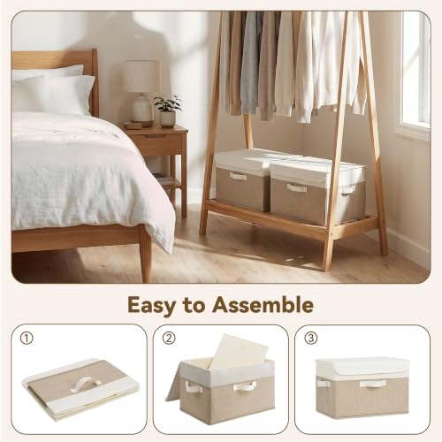 Memory Keepsake Storage Box (Khaki & White / Large)