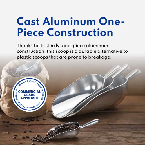 New Star 34585 Cast Aluminum Utility Scoop (58-Ounce / Silver)