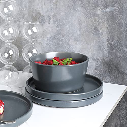 32 Piece Stoneware Dinnerware Set (Dinnerware Set / Service For 8 / Gray Matte)
