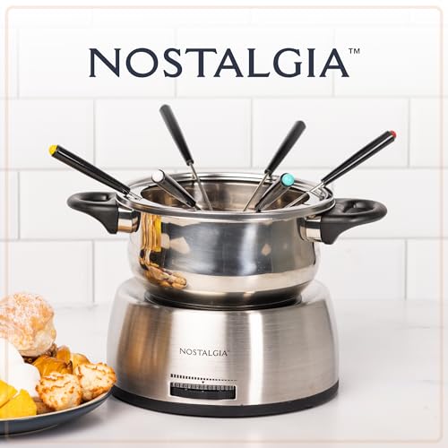 FPS200 6 Cup Stainless Steel Electric Fondue Pot with Temperature Control (Stainless / 1.5 Quarts)