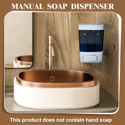 4 Pcs Wall Mounted Soap Dispenser (Brown / 27 oz 800 ml)