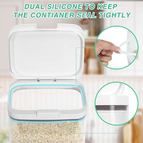 4.75 Qt Rice Flour Container Dog Food Storage Holder with Flip (4.75Qt-Rectangle)