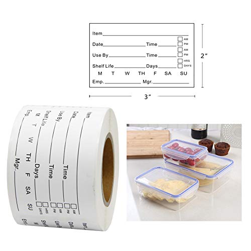 2 x 3'' Self Adhesive Removable Freezer Food Labels (2*3 fill in-2 roll)