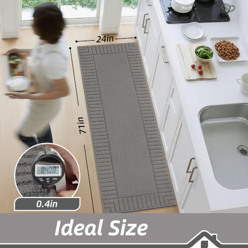 Kitchen Rugs 24"x71" (Grey / 24" X 71" (Rectangular))