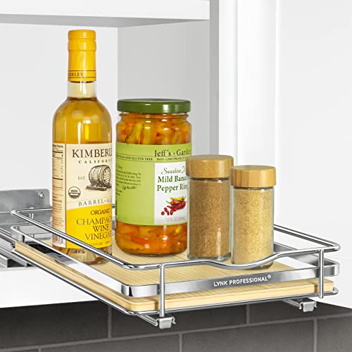 lite™ Pull Out Spice Organization for Cabinets (Wood / 8-1/4" - 1 Tier)