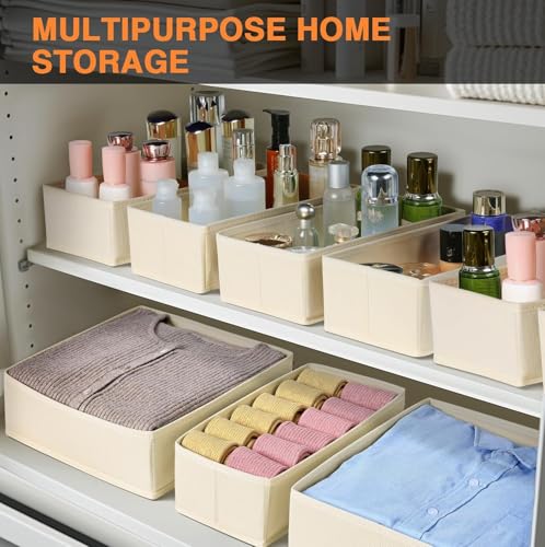 Drawer Organizer Clothes 18 Pack (Beige / 18 Pack)