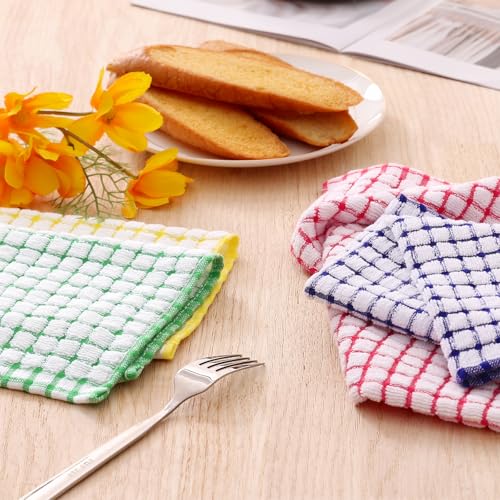 12 Pack Dishcloths and Kitchen Towels Sets (Green / 12-Piece Set)