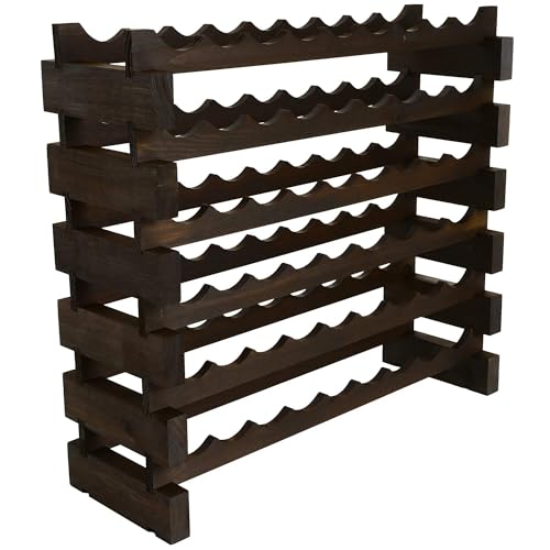 54 Bottle Wine Rack Dark Stain (Dark Stain)
