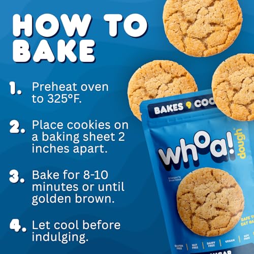 Whoa Dough Ready to Bake Cookie Dough Sugar Cookie (6.9 Ounce (Pack of 12))