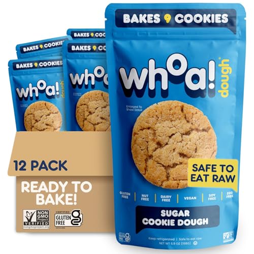 Whoa Dough Ready to Bake Cookie Dough Sugar Cookie (6.9 Ounce (Pack of 12))